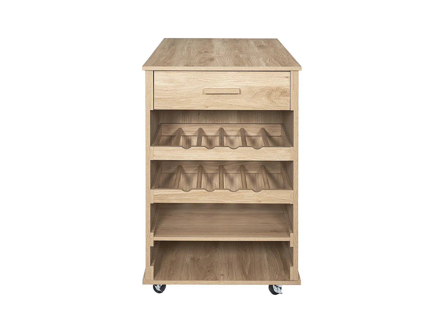 Ilot de Cuisine Design "Klaus" 105cm Marron