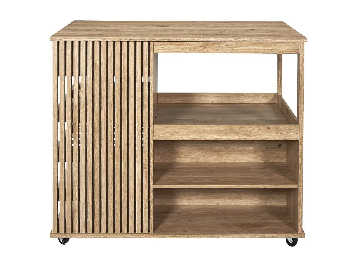 Ilot de Cuisine Design "Klaus" 105cm Marron