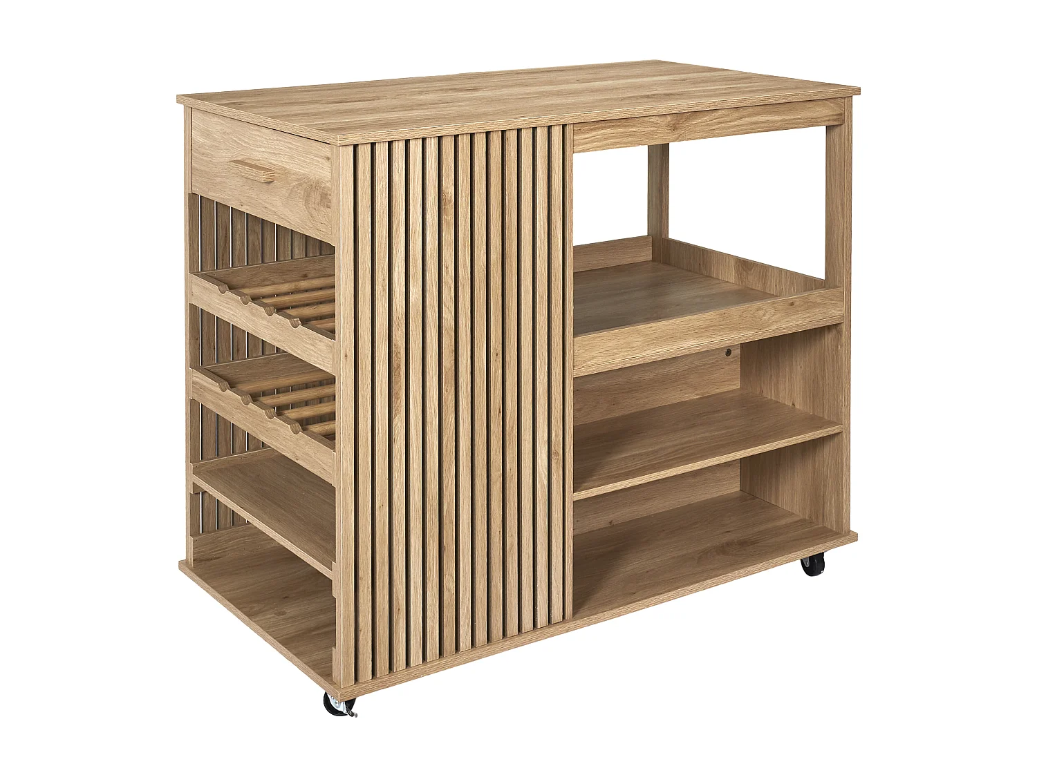 Ilot de Cuisine Design "Klaus" 105cm Marron