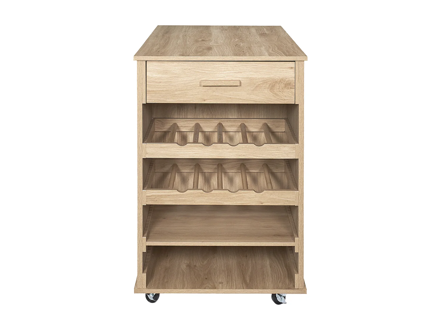 Ilot de Cuisine Design "Klaus" 105cm Marron