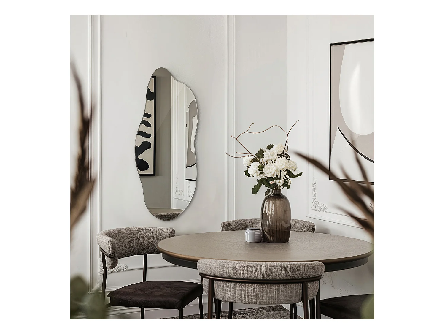 Unförmiger Spiegel 40x90 cm – Ausgefallenes Design für Schlafzimmer, Flur oder Büro