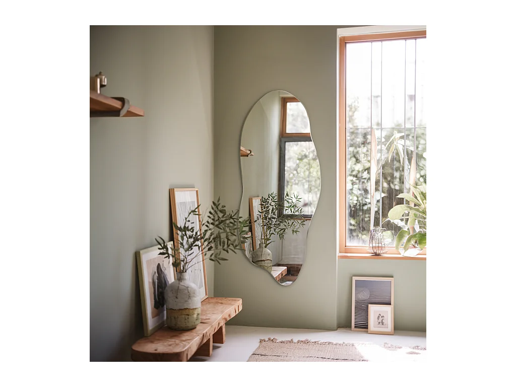 Unförmiger Spiegel 40x90 cm – Ausgefallenes Design für Schlafzimmer, Flur oder Büro