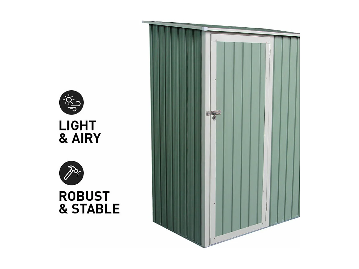 Casetta da giardino in lamiera zincata e metallo verde MetalGreenMini