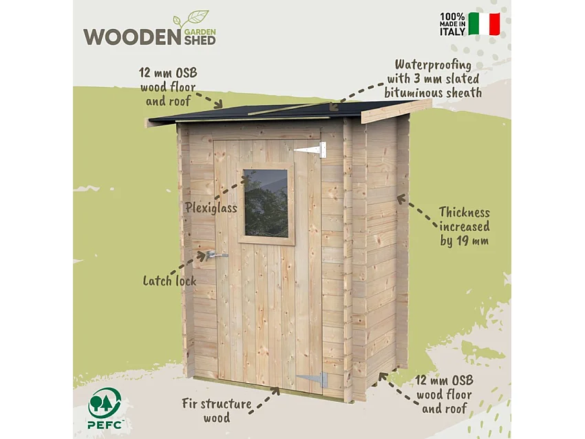 Gartenhaus aus Holz für Werkzeuge und Geräte Hobby 146x98