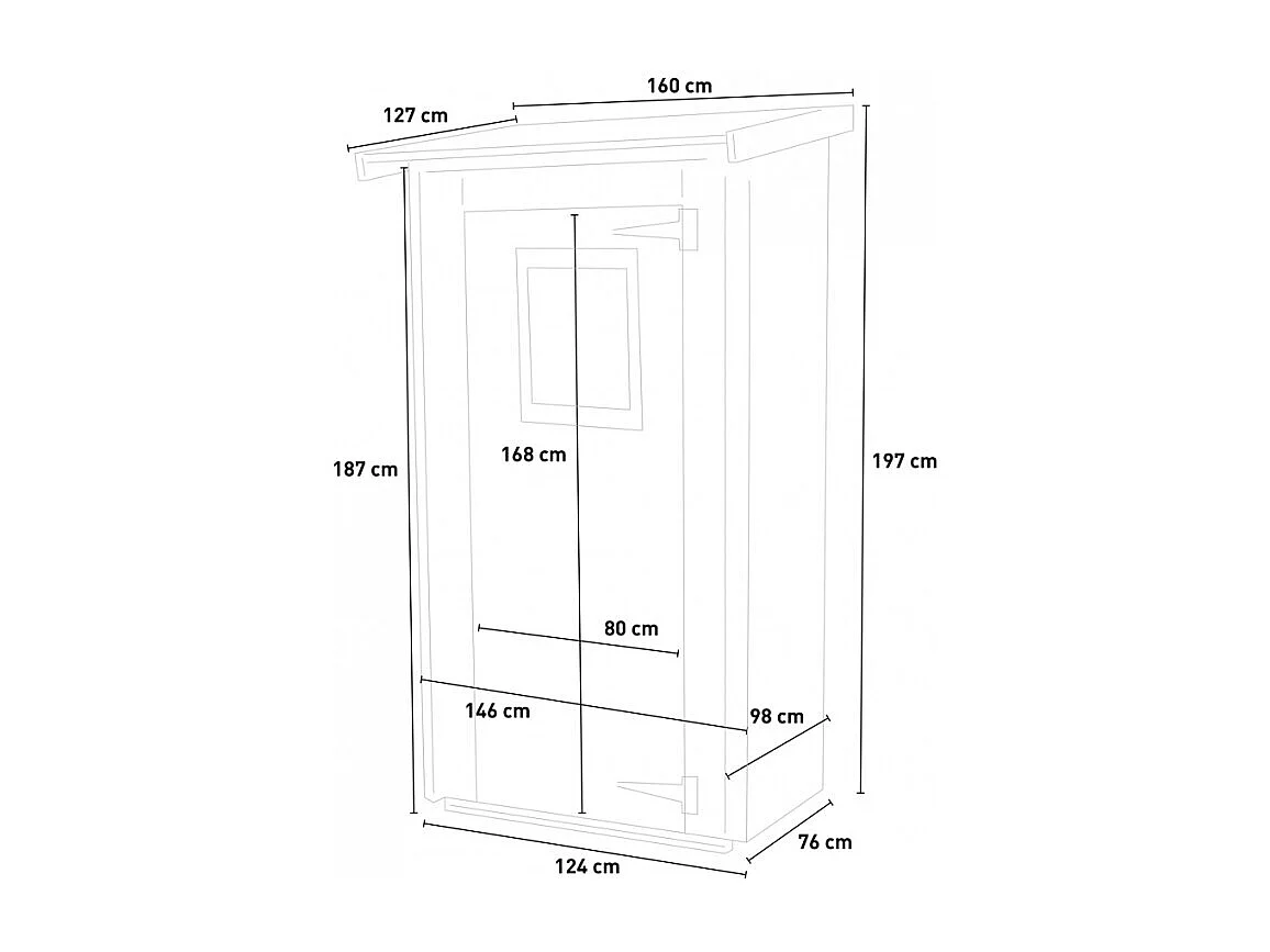 Gartenhaus aus Holz für Werkzeuge und Geräte Hobby 146x98