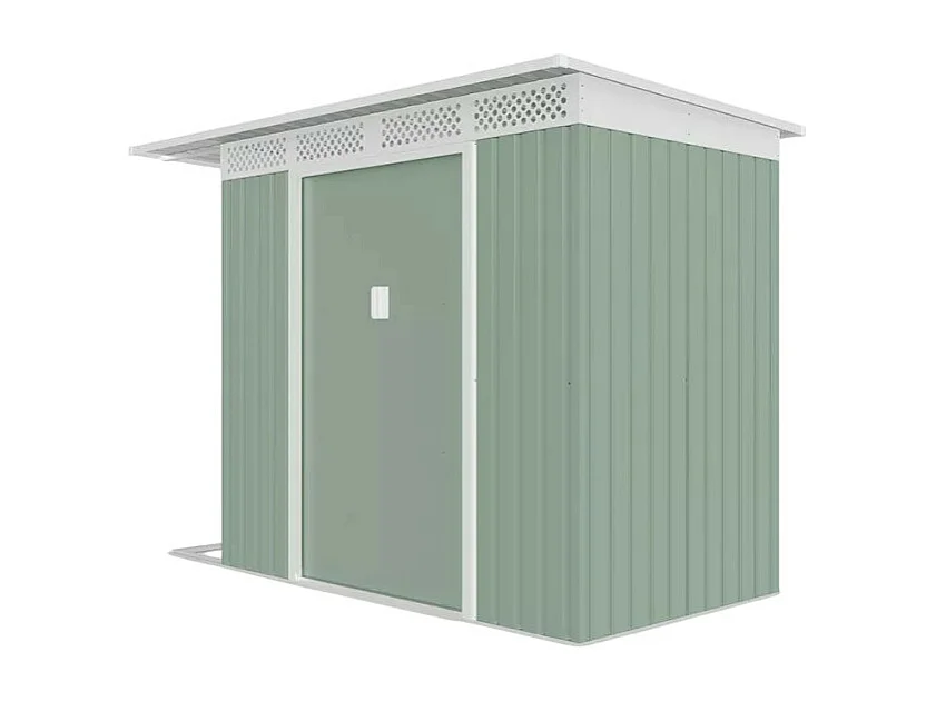 Cobertizo de jardín chapa galvanizada verde caseta de herramientas Tyrol NATURE 257X142x184cm