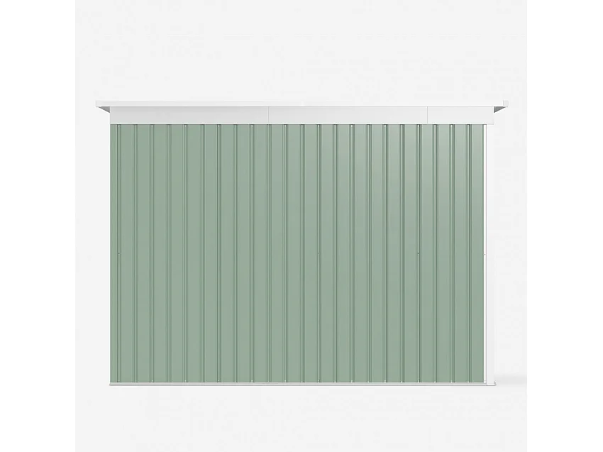 Cobertizo de jardín chapa galvanizada verde caseta de herramientas Tyrol NATURE 257X142x184cm