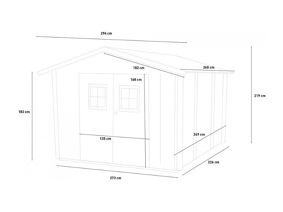 Abri de jardin en bois pour les outils de jardinage JardinBox