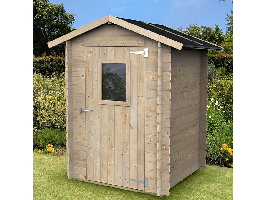 Abri de jardin en bois pour outils porte-fenêtre Cabanon VistaCabin