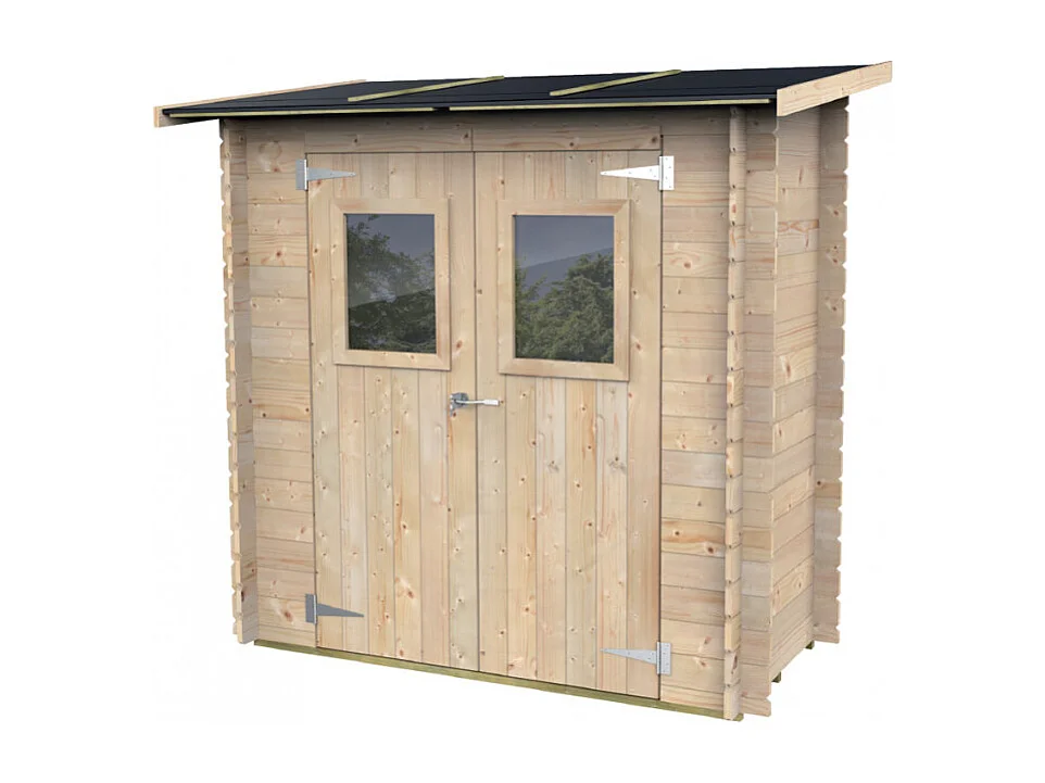 Gartenhaus aus Holz mit Werkzeugbox und Fenster Tür Hobby 198x98