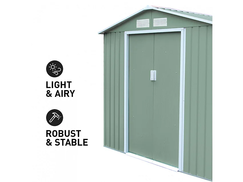 Casetta da giardino in lamiera per attrezzi 213x127x195cm SteelLine