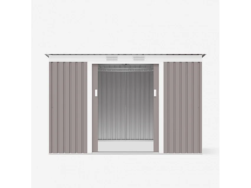 Casetta da giardino lamiera zincata grigia SteelGreyBox