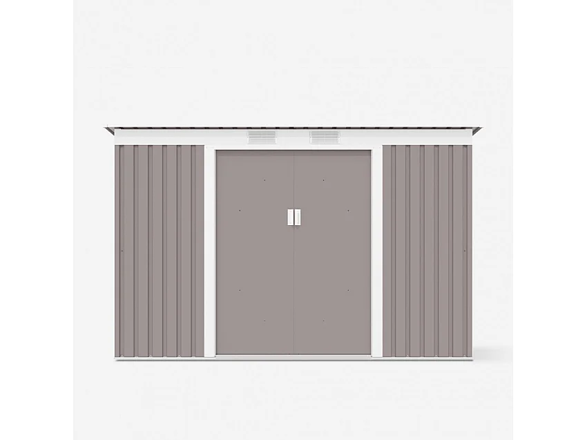 Casetta da giardino lamiera zincata grigia SteelGreyBox