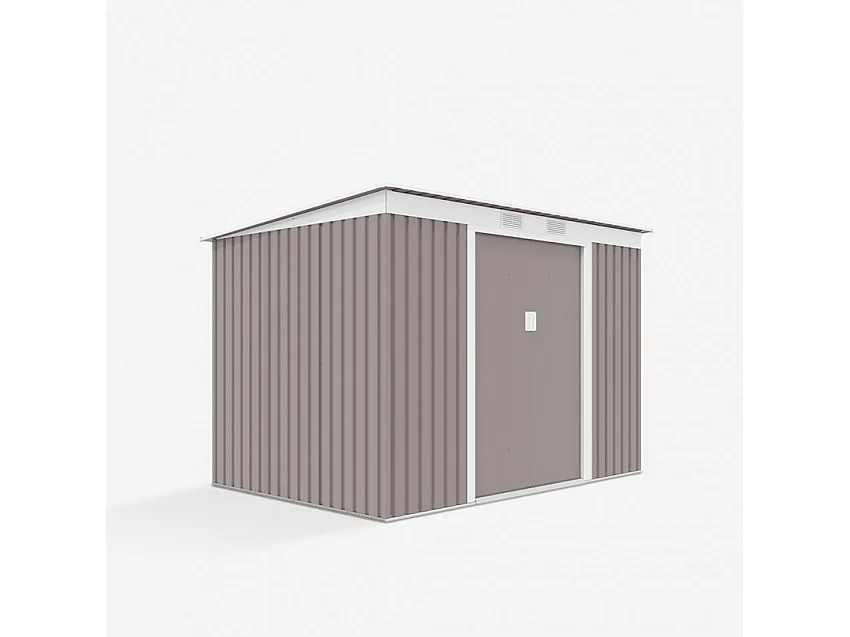 Casetta da giardino lamiera zincata grigia SteelGreyBox