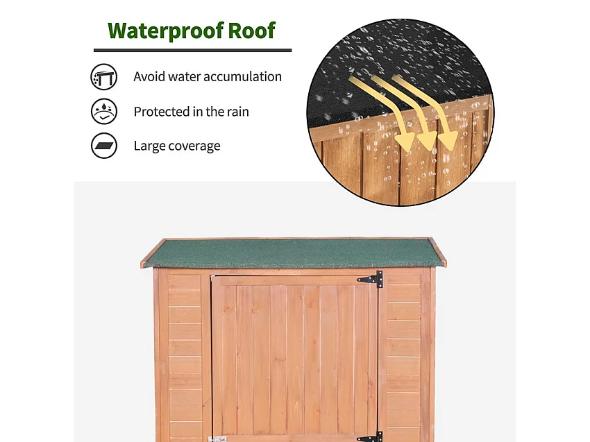 Casa armario para exteriores de madera para herramientas de jardín Smew