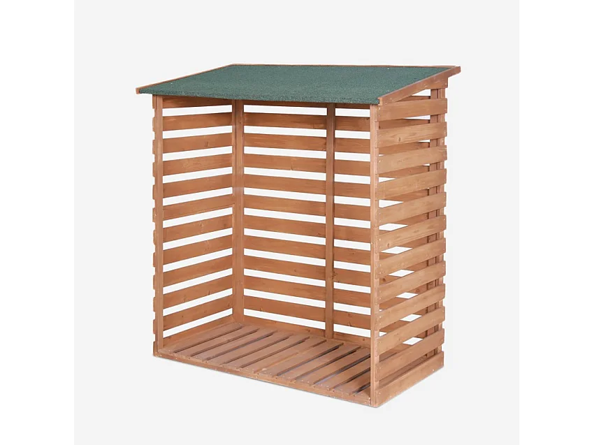 Abri de jardin pour bois de chauffage extérieur 116x65x123cm BoisBox