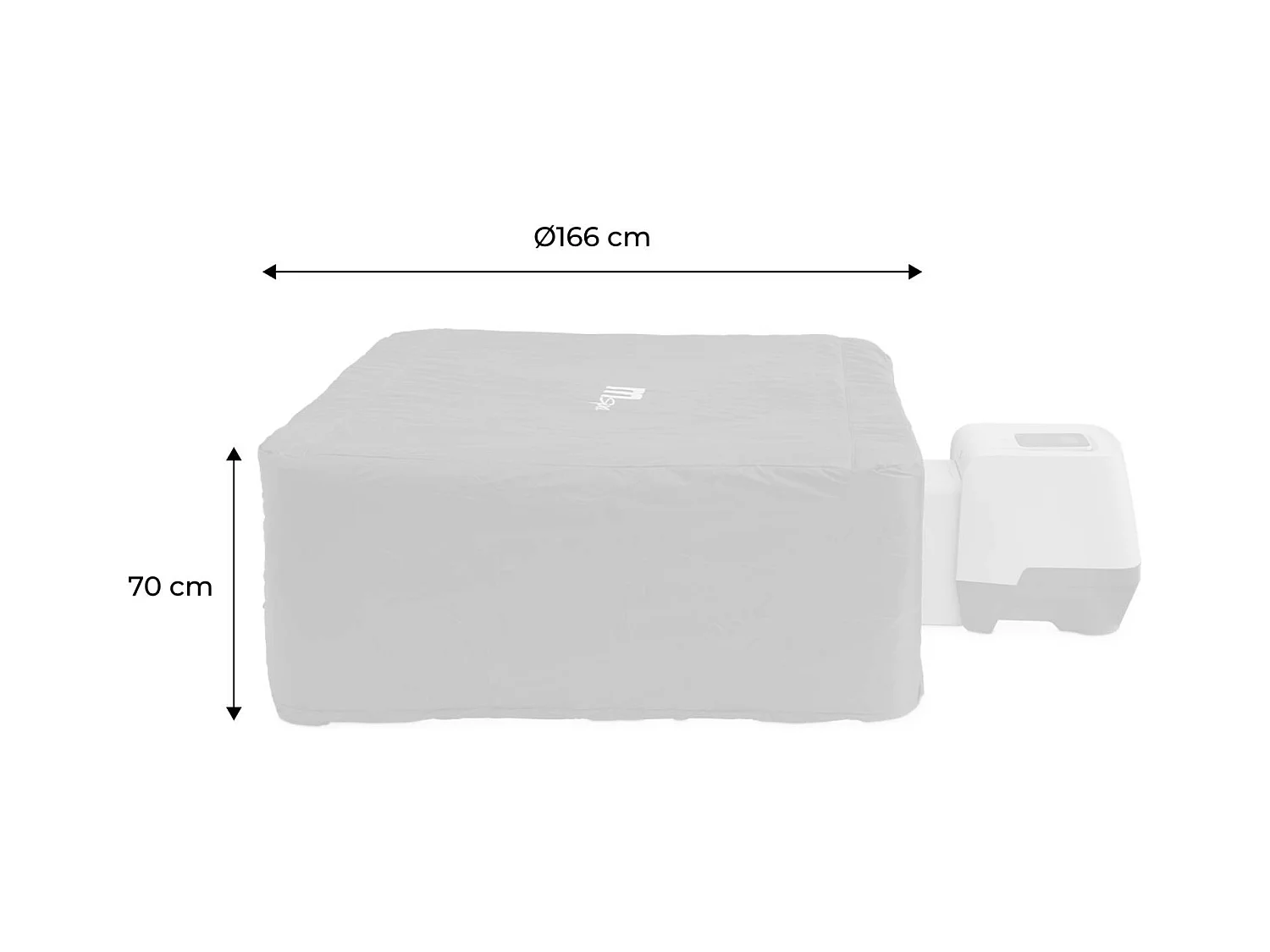 Funda de protección térmica integral para spa inflable oslo de 6