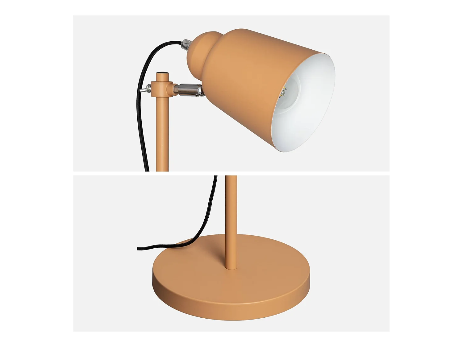 Lámpara de pie interior metal, 145cm camel