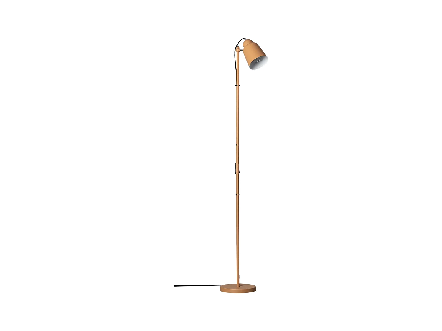 Lampada da terra per interni in metallo, 145cm, camel