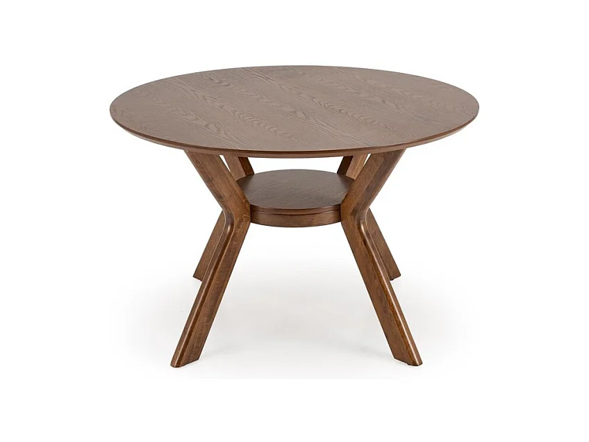 Tavolo da pranzo Rupert (120x77)/MDF+Legno/Rotondo/Marrone