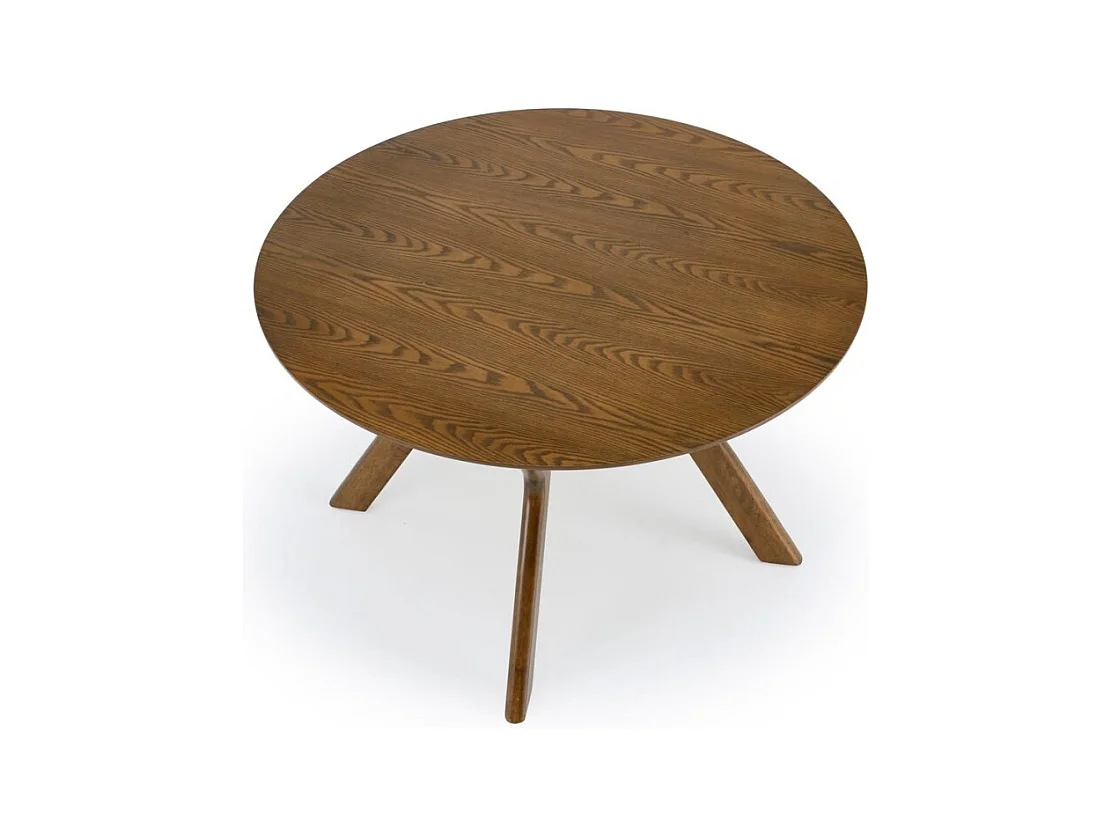 Tavolo da pranzo Rupert (120x77)/MDF+Legno/Rotondo/Marrone