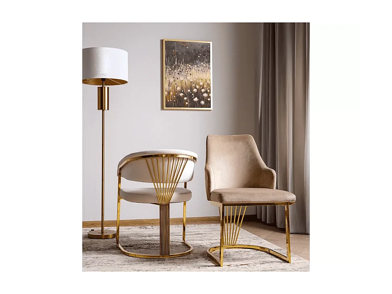 Sedia Crown/Bianco/Marrone