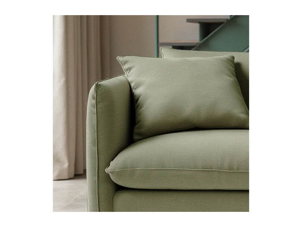 Popi - Canapé convertible 3 places en tissu - Vert kaki