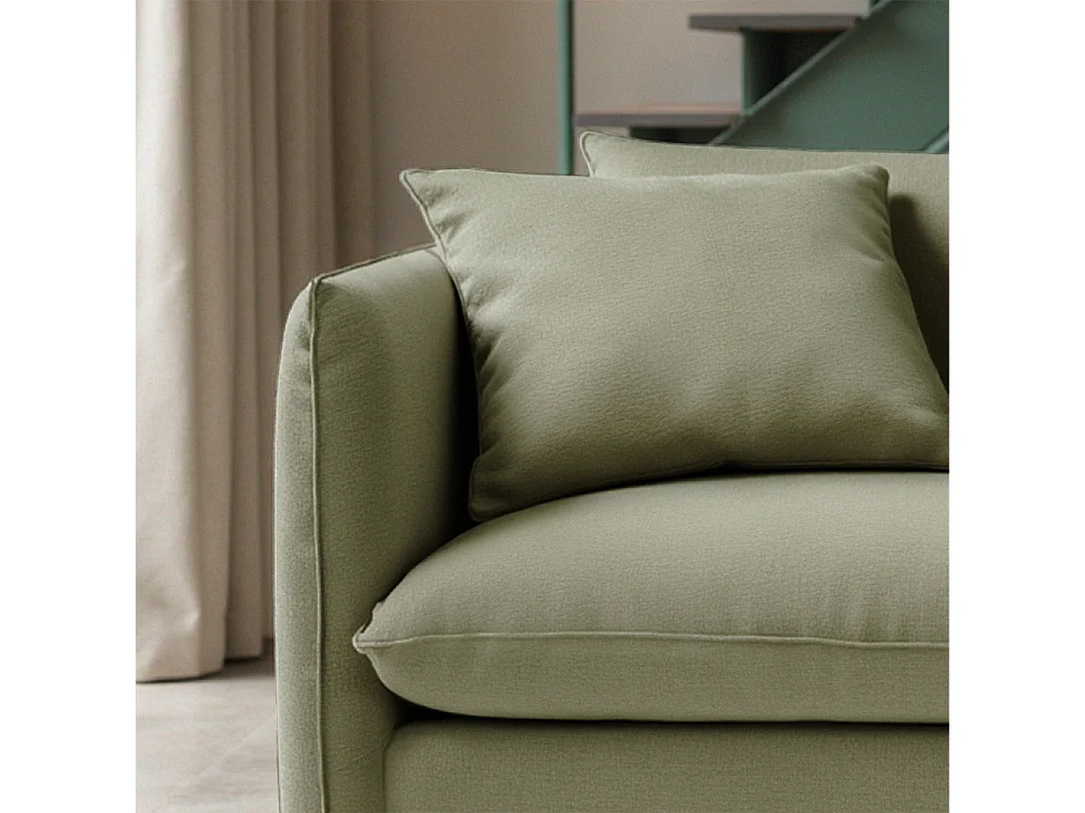 Popi - Canapé convertible 3 places en tissu - Vert kaki