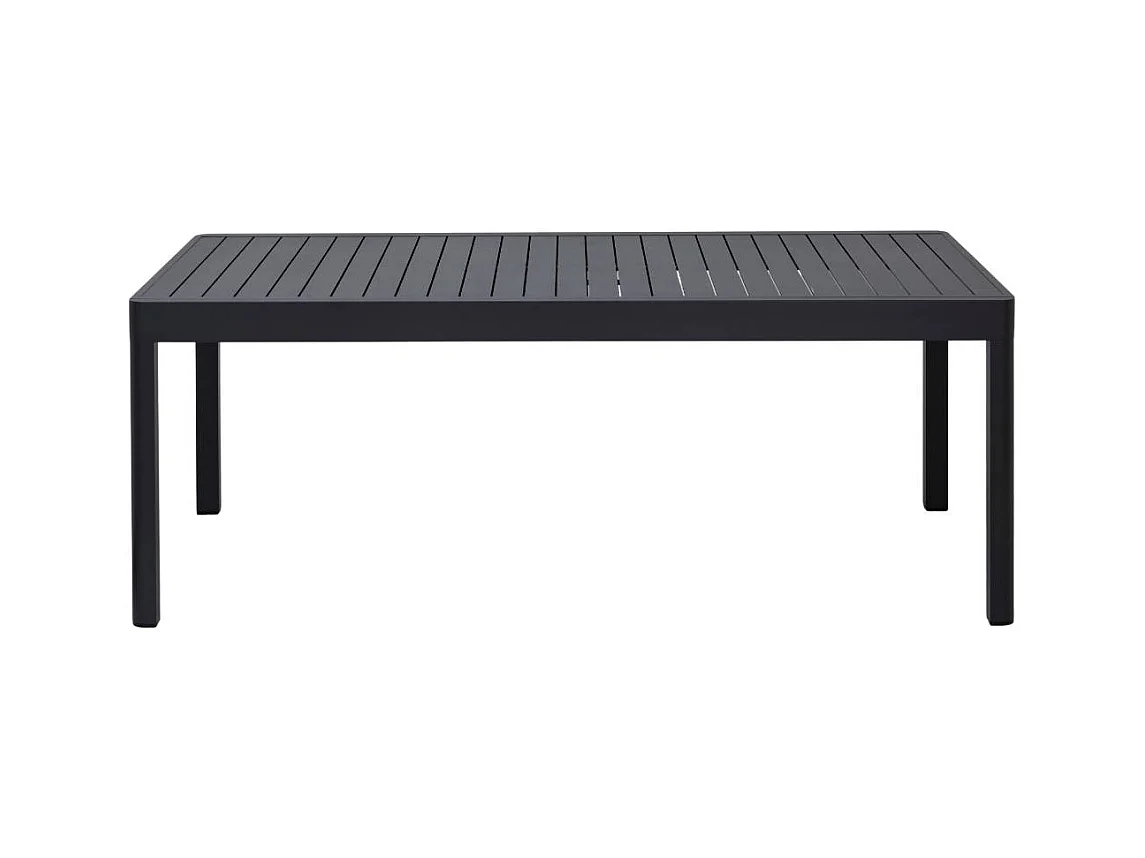 Table de jardin en aluminium rectangulaire gris Kaïa