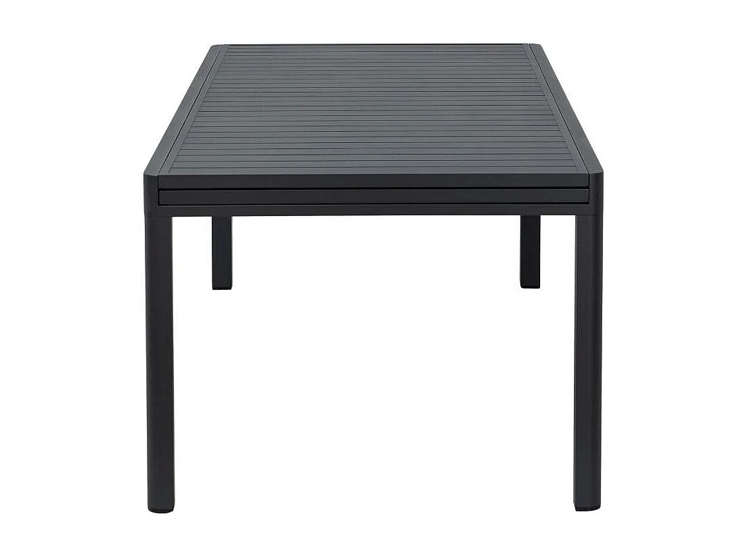 Table de jardin en aluminium rectangulaire gris Kaïa