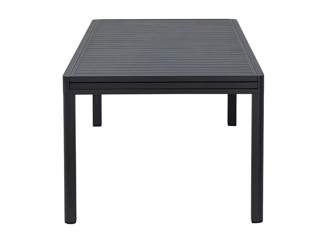 Table de jardin en aluminium rectangulaire gris Kaïa