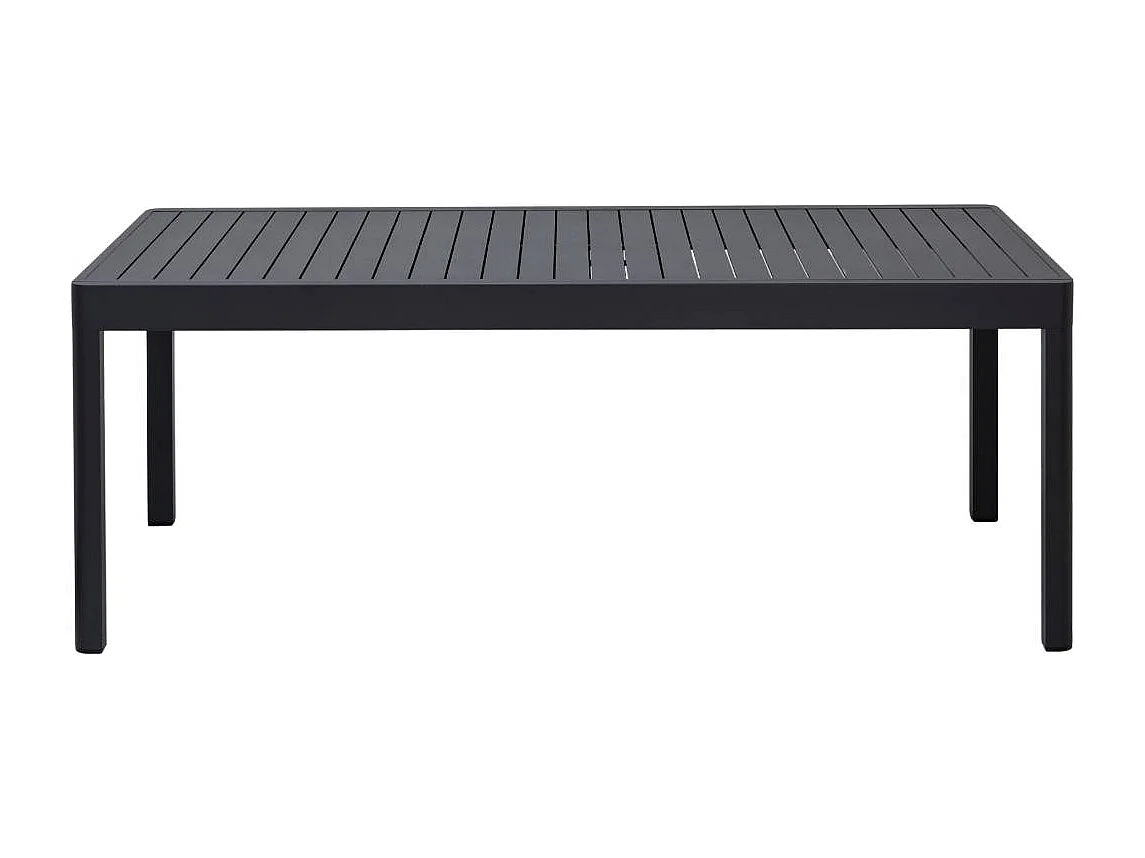 Table de jardin en aluminium rectangulaire gris Kaïa