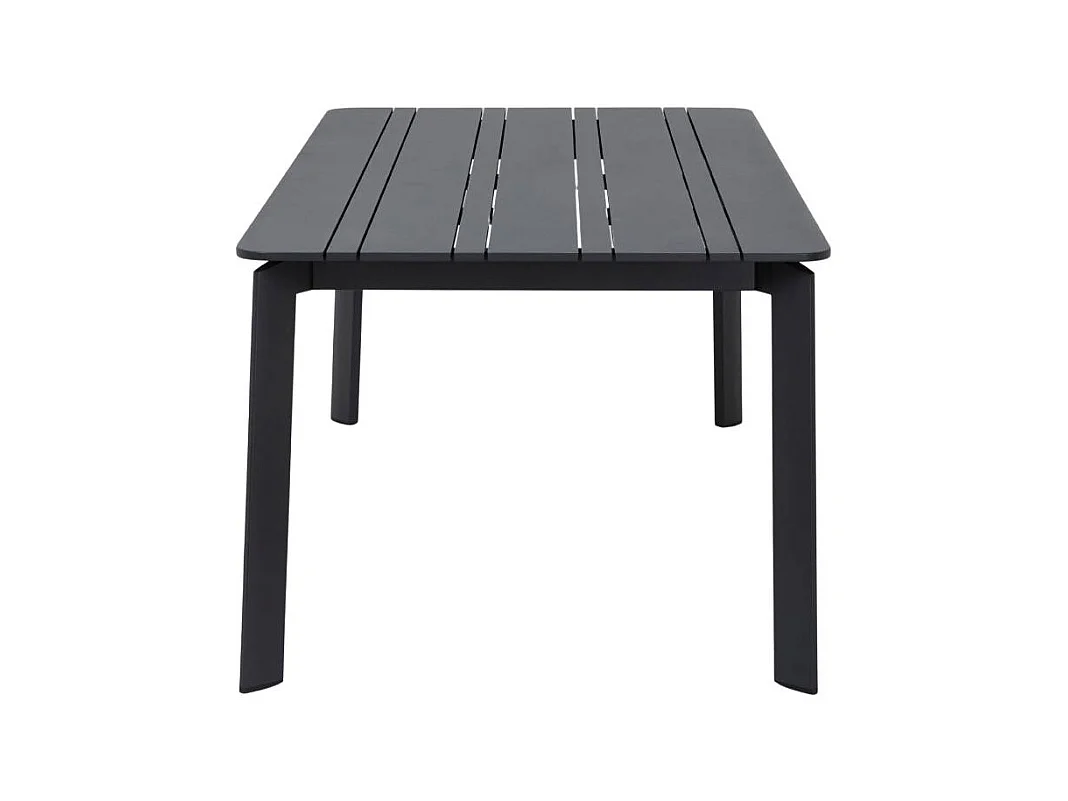 Table de jardin en aluminium gris Kaïa