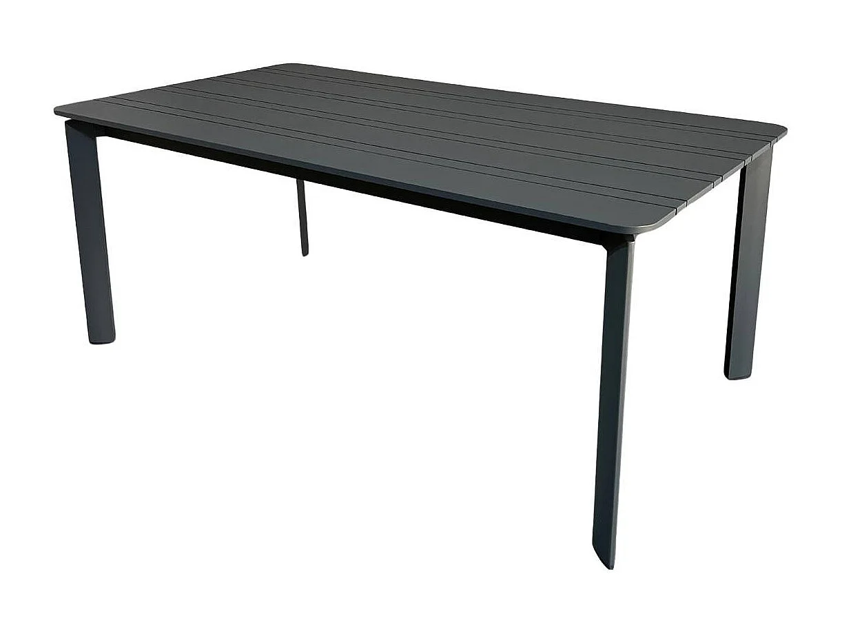 Table de jardin en aluminium gris Kaïa