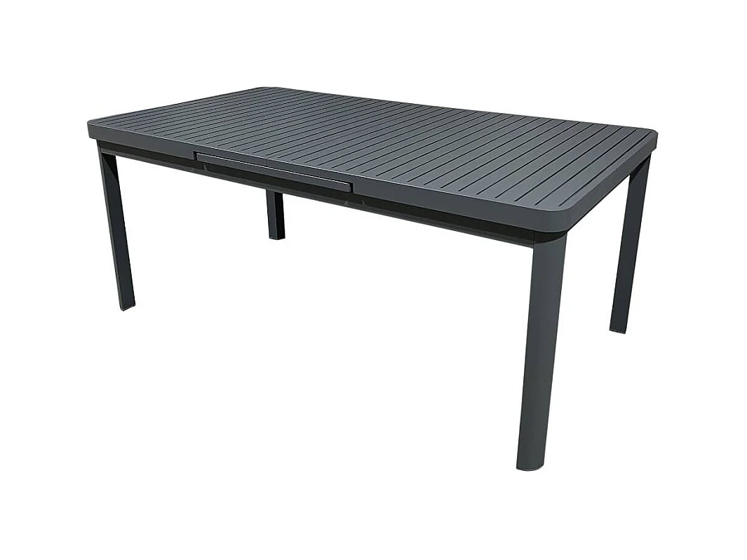 Table de jardin en aluminium gris foncé Kaïa