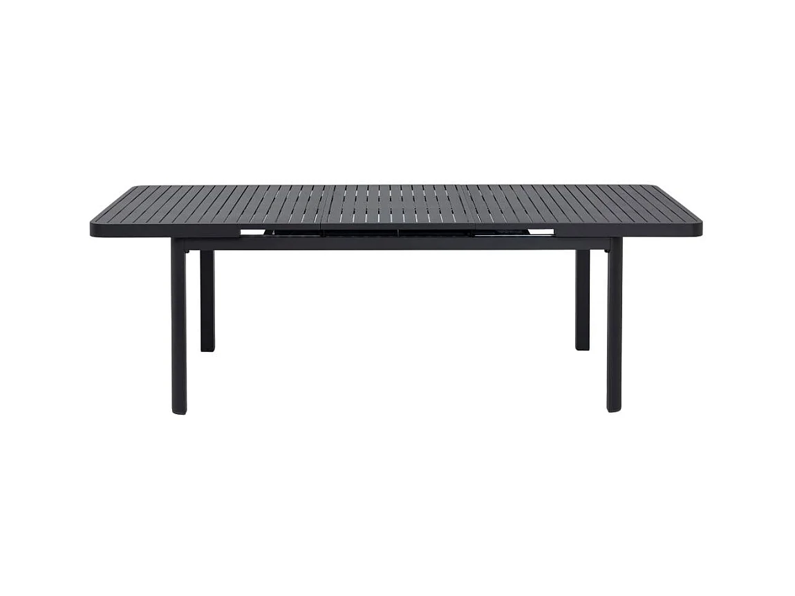 Table de jardin en aluminium gris foncé Kaïa