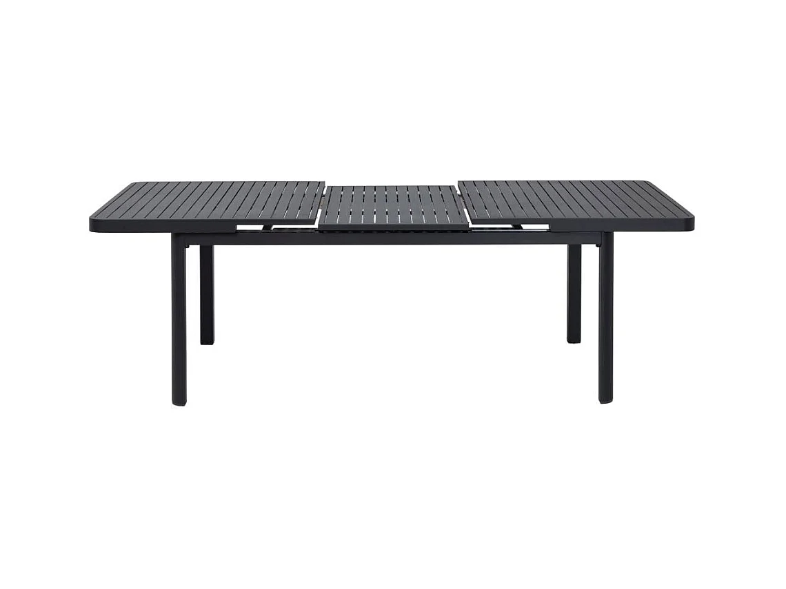 Table de jardin en aluminium gris foncé Kaïa