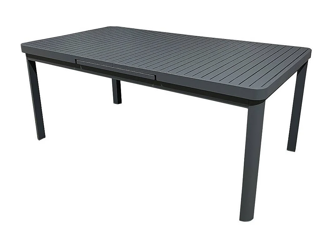 Table de jardin en aluminium gris foncé Kaïa