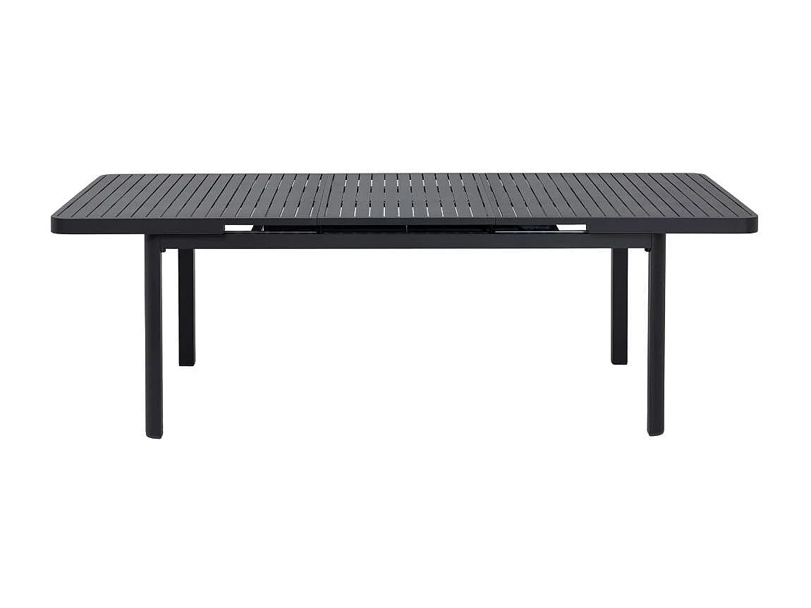 Table de jardin en aluminium gris foncé Kaïa