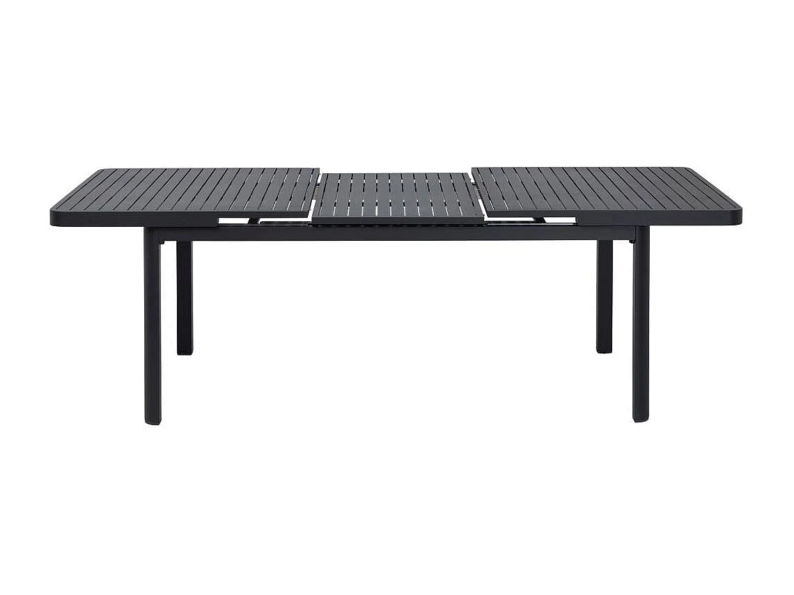 Table de jardin en aluminium gris foncé Kaïa