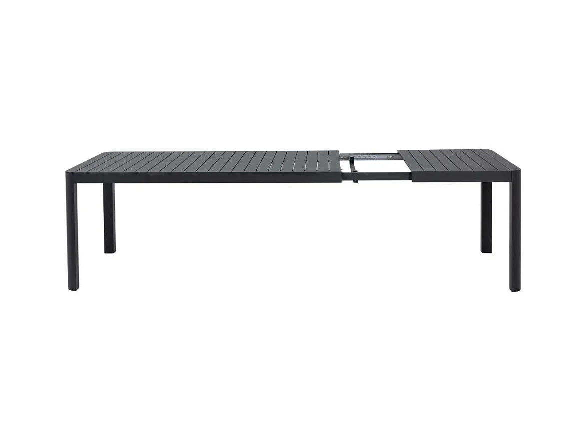 Table de jardin grise en aluminium Kaïa