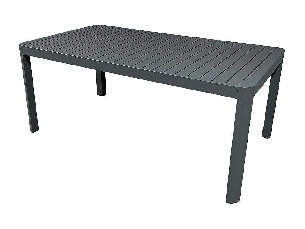 Table de jardin grise en aluminium Kaïa