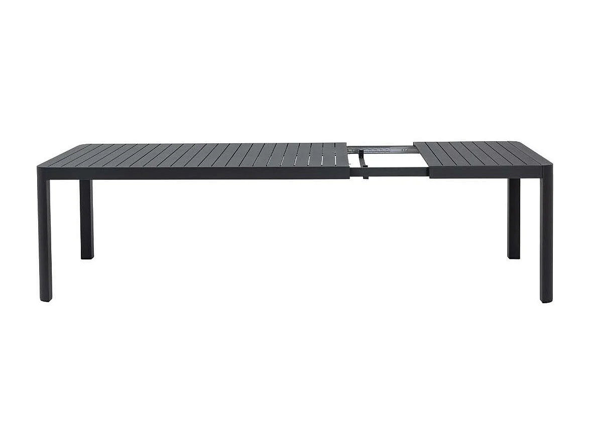 Table de jardin grise en aluminium Kaïa