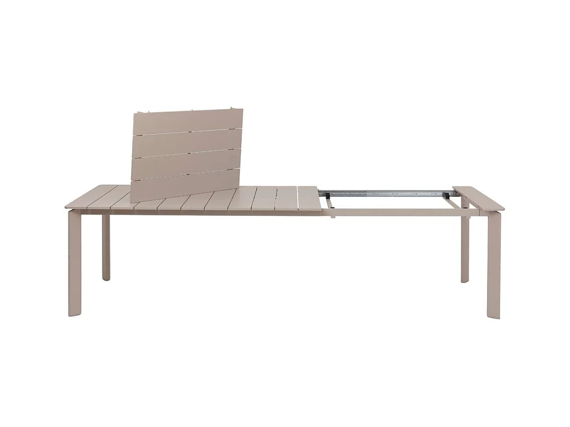 Table de jardin en aluminium taupe Kaïa
