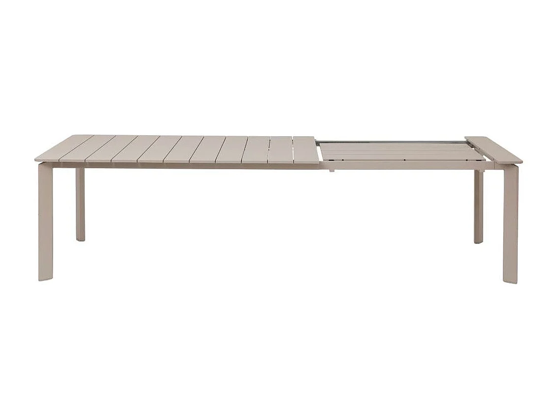 Table de jardin en aluminium taupe Kaïa