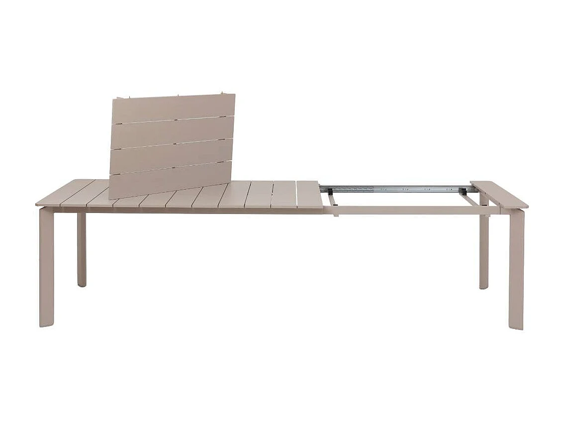 Table de jardin en aluminium taupe Kaïa