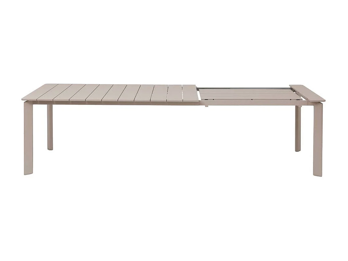Table de jardin en aluminium taupe Kaïa