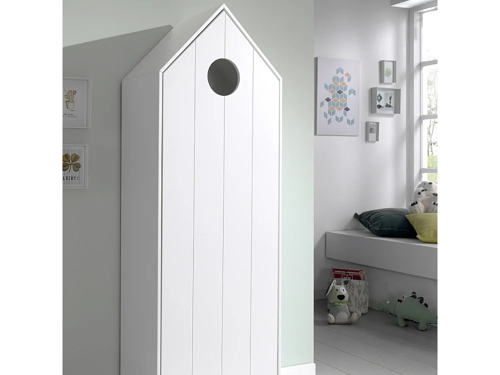 Agami 2 - Armoire enfant en bois - Blanc