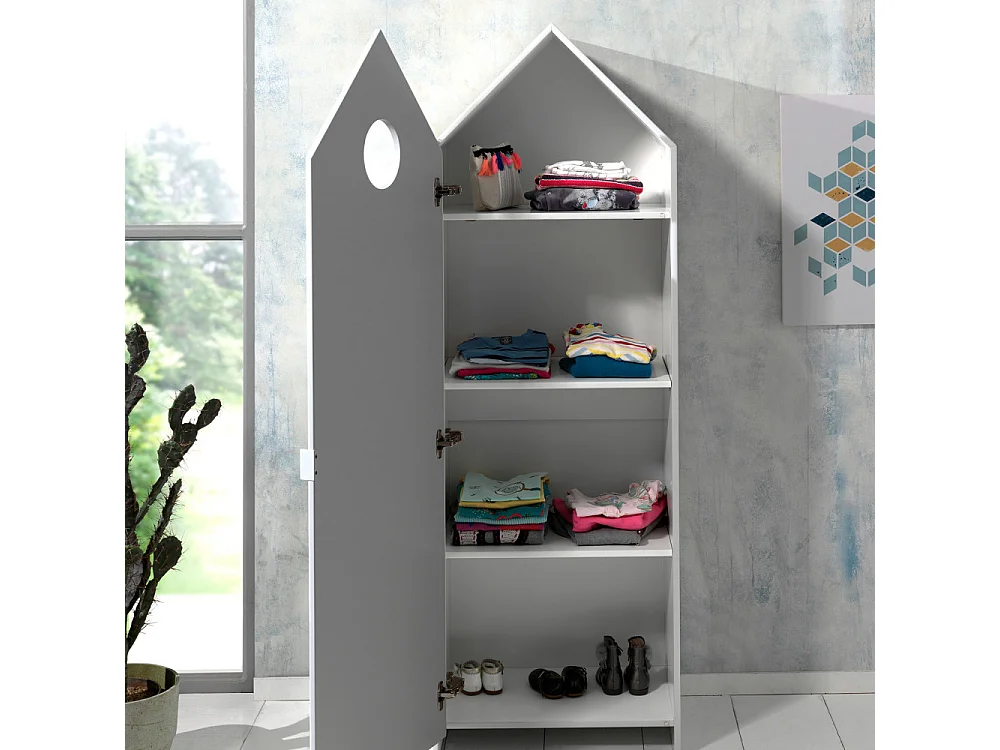 Agami 2 - Armoire enfant en bois - Blanc