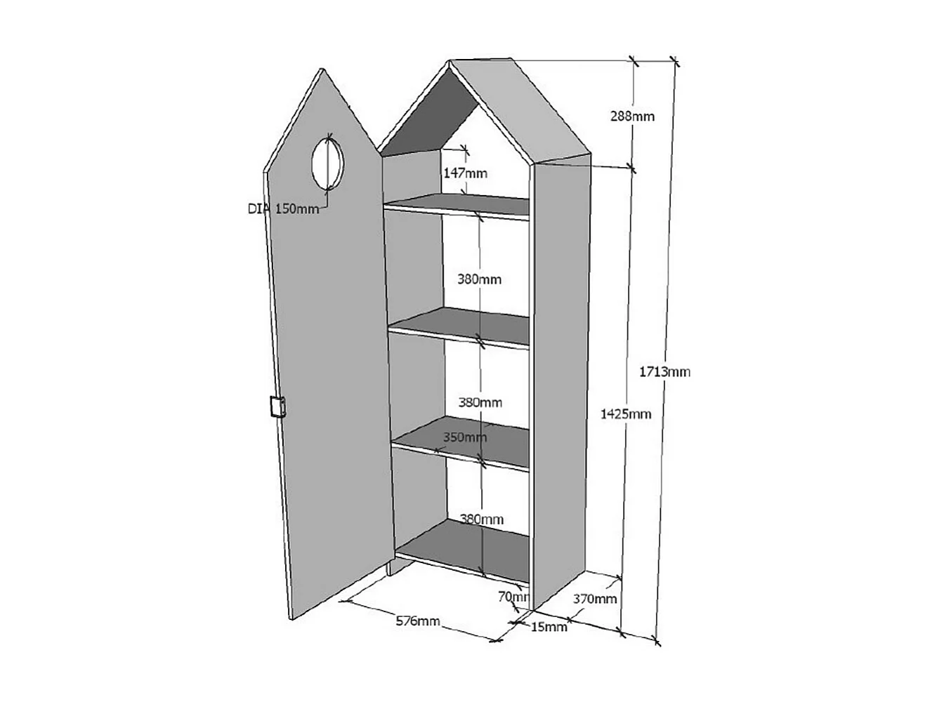 Agami 2 - Armoire enfant en bois - Blanc